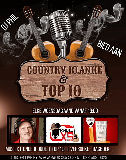Country Klanke  en TOP 10 Woensdae - 19h00